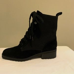 Splendid Women's Hermila Combat Boot Black Fabric Size 6